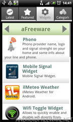 aFreeware Widgets - Android Freeware App