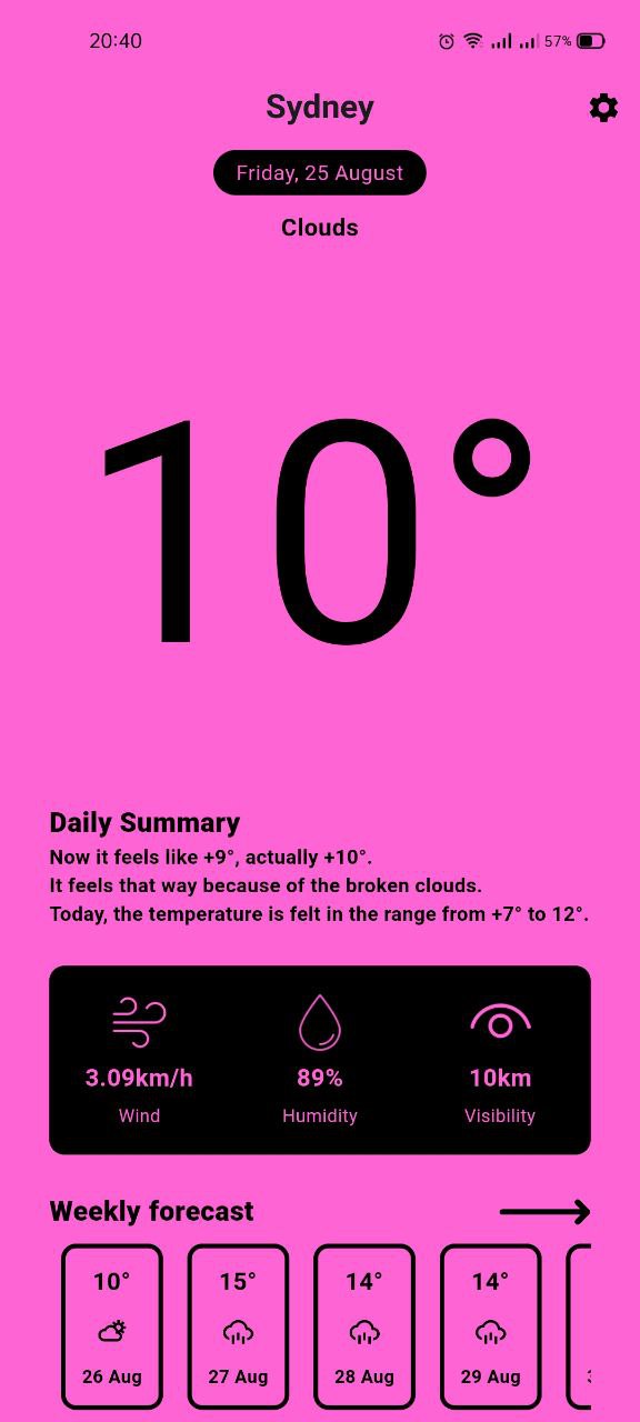 Weathque screenshot 1