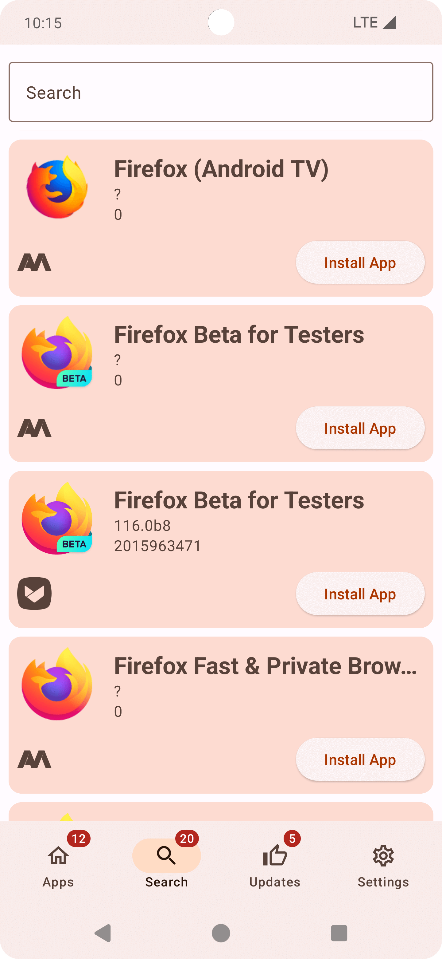 APKUpdater screenshot 1