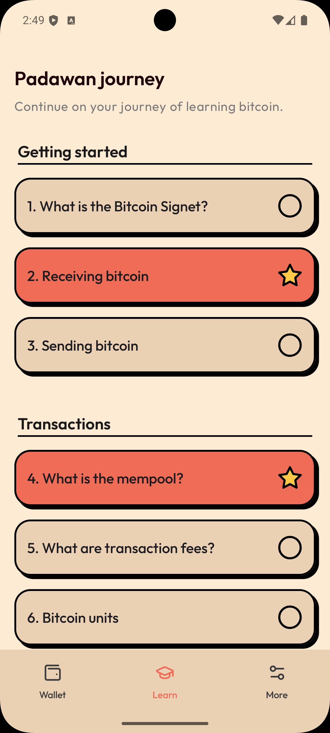Padawan Wallet screenshot 1